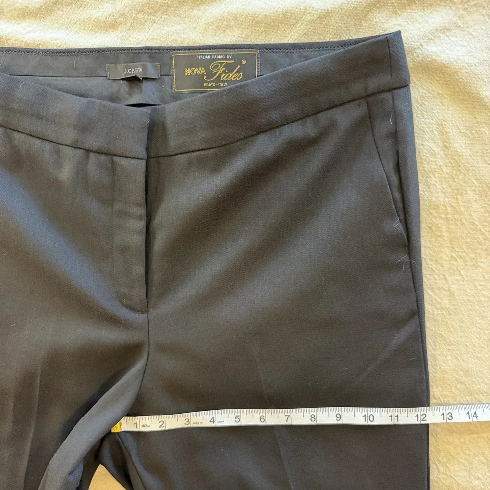 J Crew Willa Full Length Flare Pant Italian City Wool Blend Black Women 16 BK267